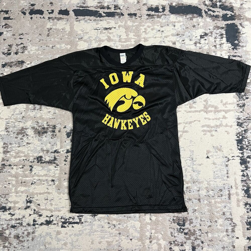 Vintage BIKE Iowa Hawkeyes Mesh Football Jersey Sz Large NCAA 90s USA Made